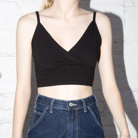 Brandy Melville Black Amara Top Women S Fashion Tops Other Tops On Carousell