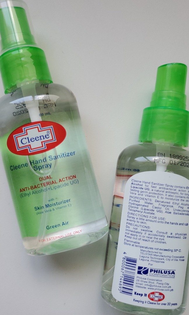 Cleene Hand Sanitizer Spray (60ml), Beauty & Personal Care, Sanitisers