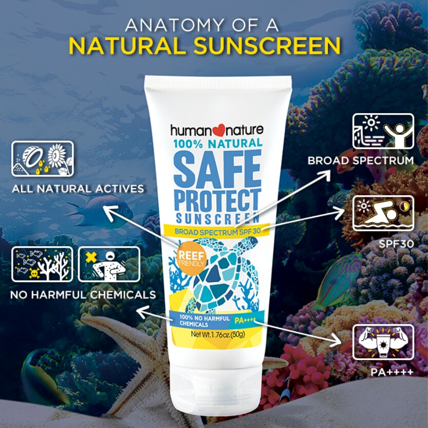 human nature sunblock for face