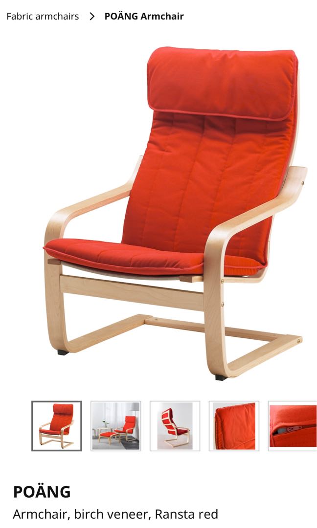 IKEA Poang Armchair, Furniture & Home Living, Furniture, Chairs on