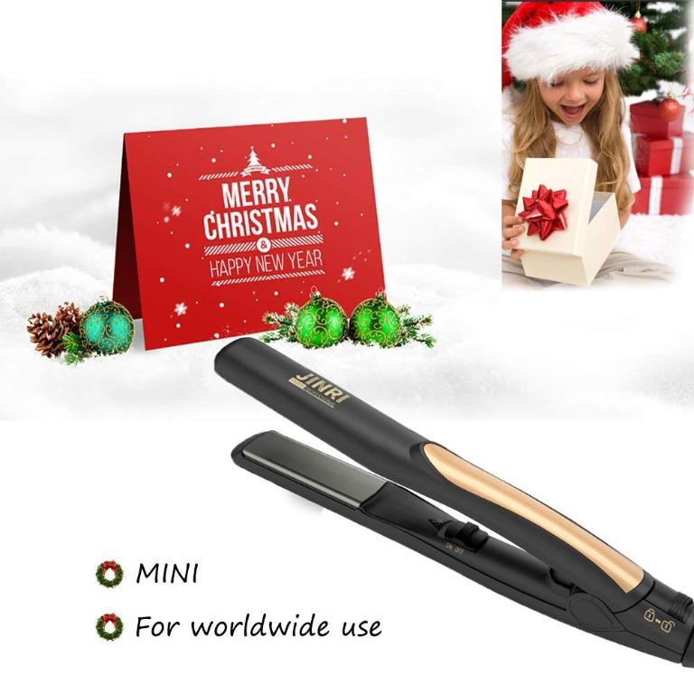 JINRI Pro Titanium Plate 4 5 Mini Hair Straightener 210C Salon