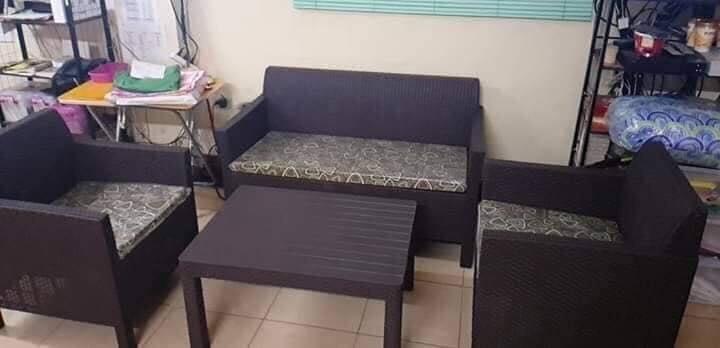 Zooey plastic sale rattan sala set