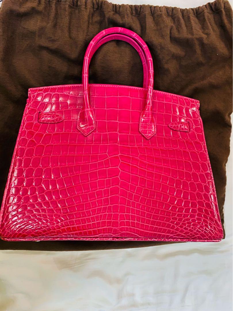 Kwanpen Orange Crocodile Leather 5568 Signature Handbag
