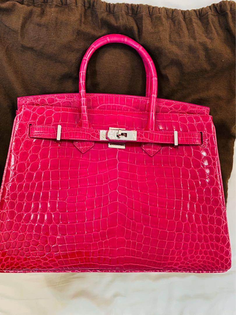 KWANPEN Genuine Crocodile Pink Handbag, Handmade, Brand New, Purchased 1998
