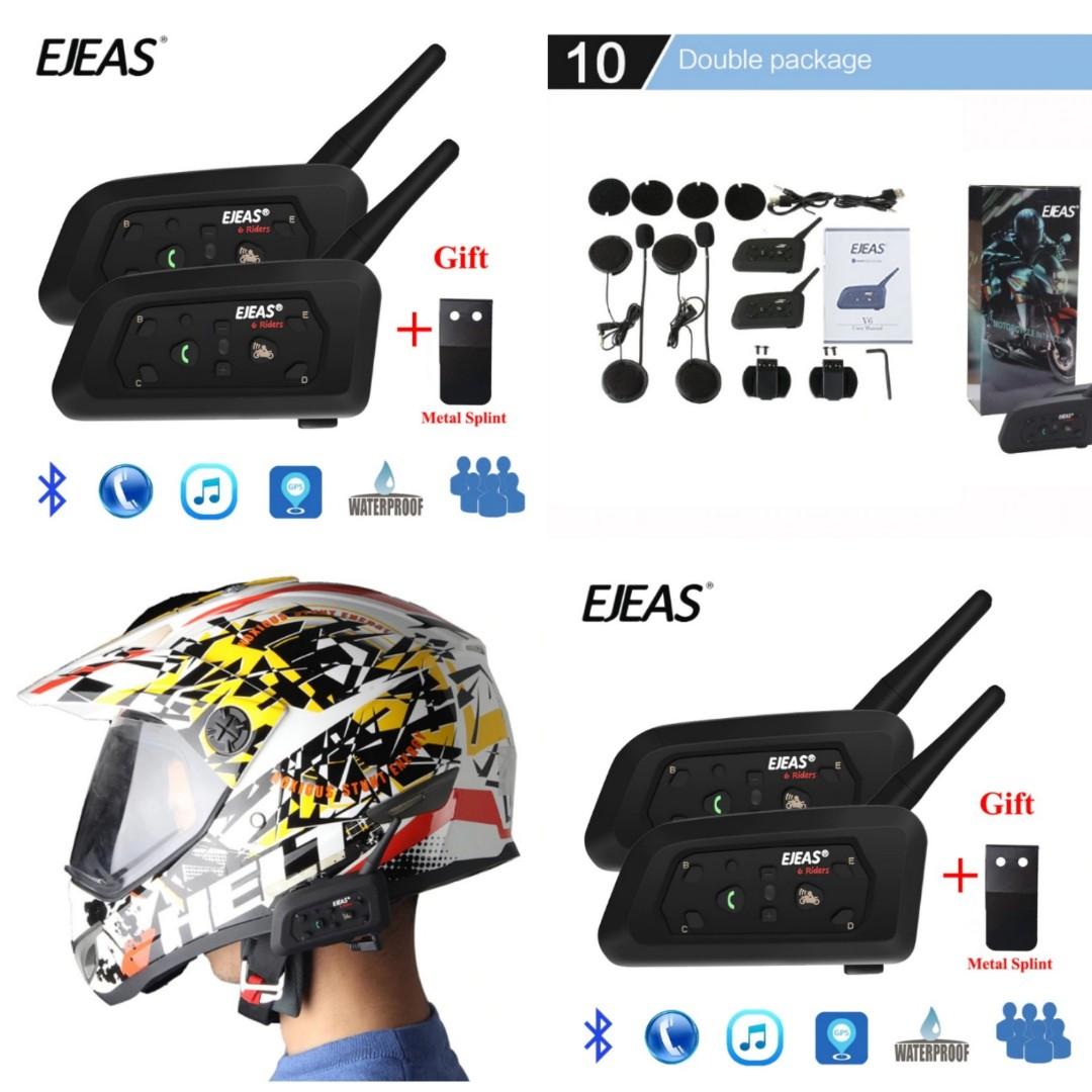 Motorcycle Bluetooth EJEAS V6 Helmet Headset 6 Riders 1200m
