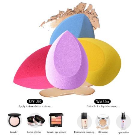 New 4pcs Foundation Blending Makeup Sponge Blender Flawless For Liquid Cream Powder Health Beauty Makeup On Carousell