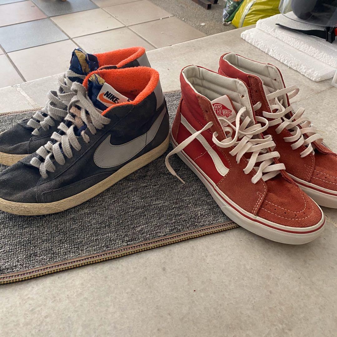 Nike blazer vs vans sk8 hi sale