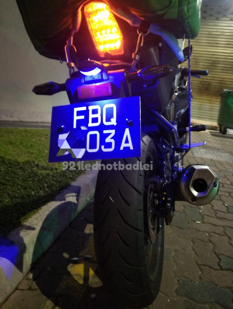 R15 v2 number plate light Clearance