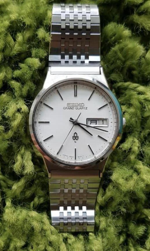 Rare White Seiko Grand Quartz 4843-8110, Luxury, Watches on Carousell