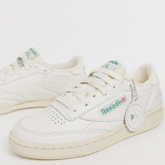 Reebok Club C 85 (Chalk/Green), Women's 