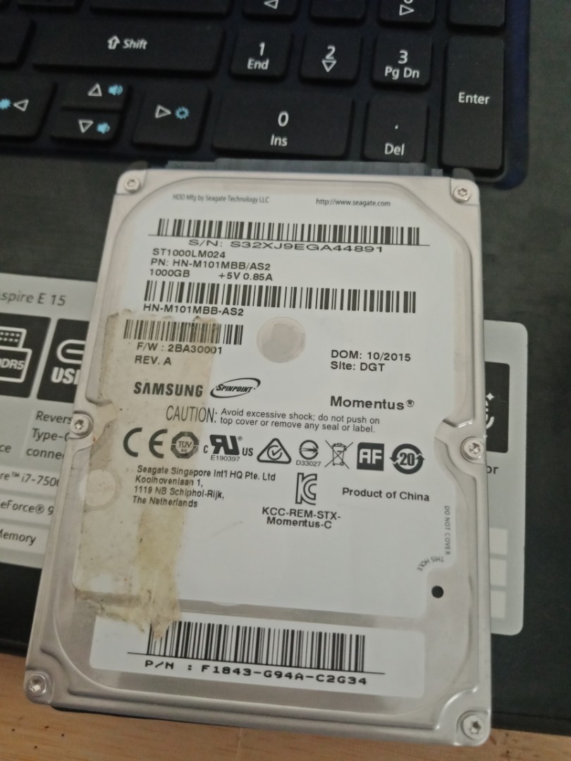 samsung 1tb terabyte laptop hard disk drive hdd sata