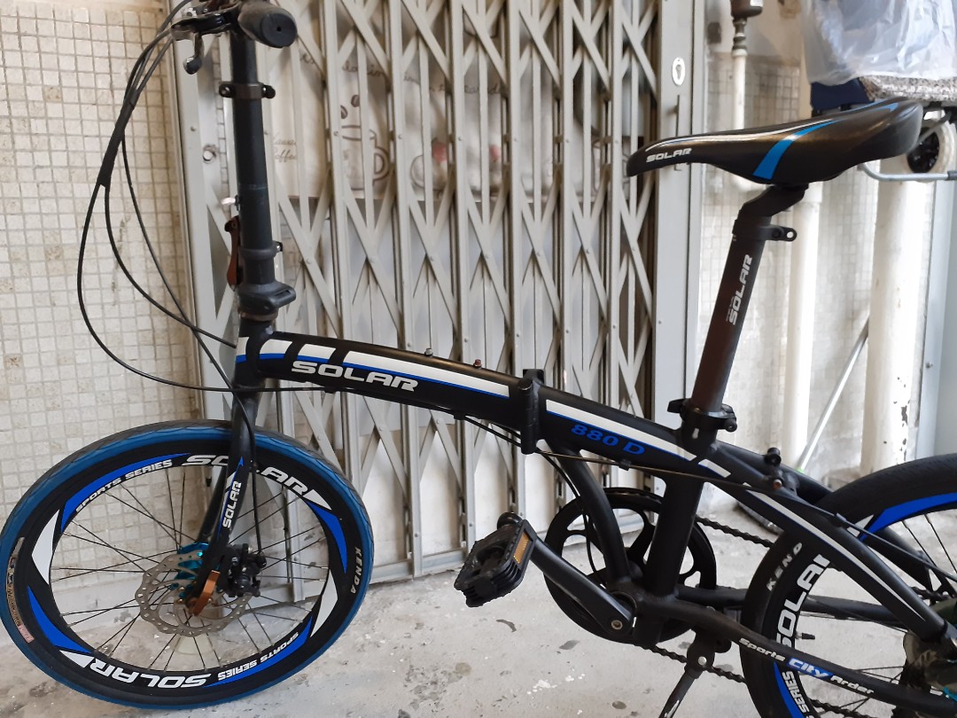 Solar outlet folding bike