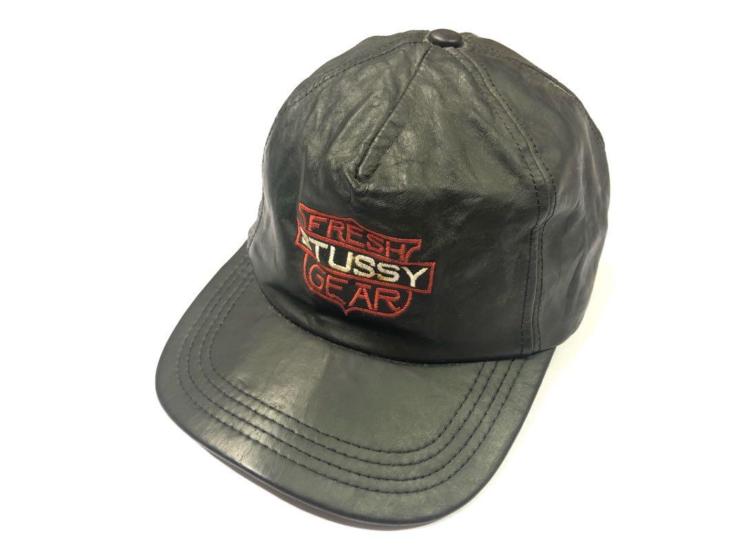 Stussy, USA “Fresh Gear” StrapBack Leather Cap, Men's Fashion