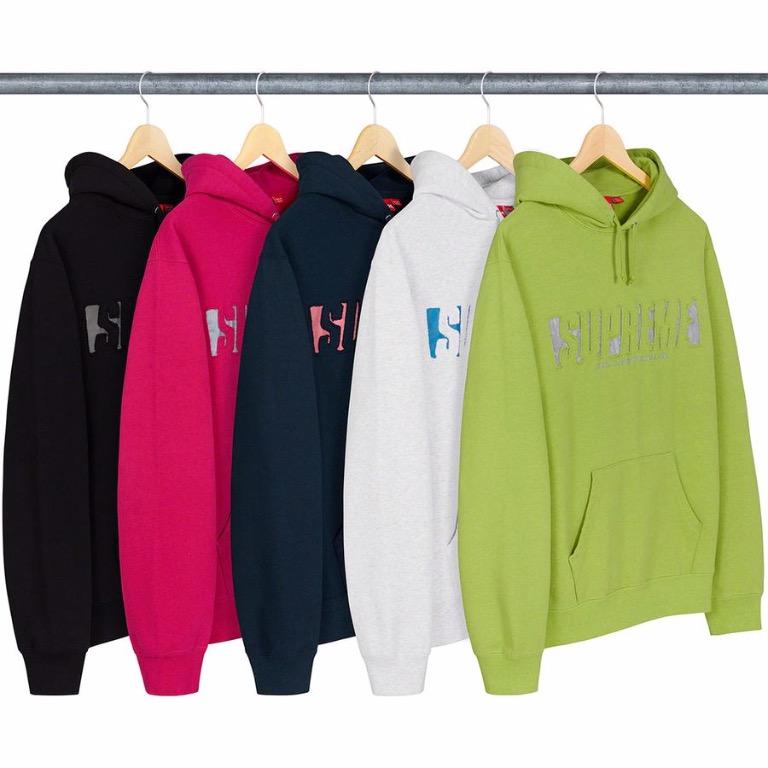 supreme reflective cutout hoodie