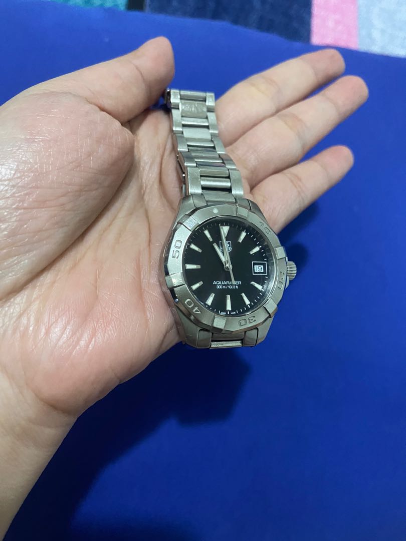 TAG HEUER WAY1310 AQUARACER BLACK DIAL INDEX 300M STAINLESS STEEL