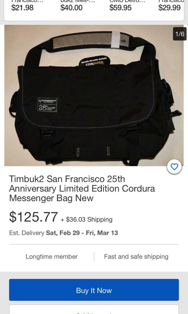 Timbuk2 San Francisco 25th Anniversary Limited Edition Cordura