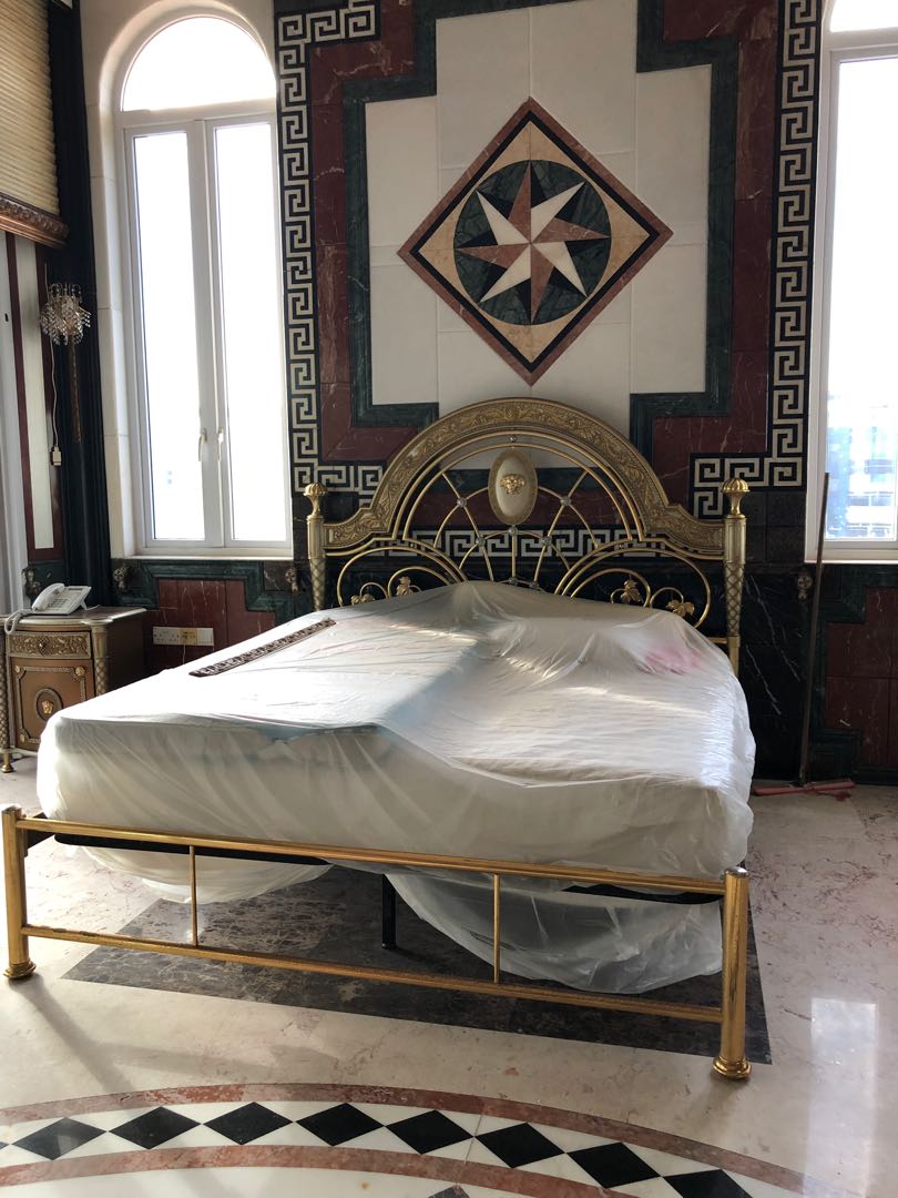 Versace Baroque King Bed Frame, Baroque King Bed Frame