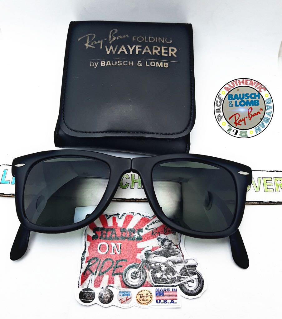 VINTAGE RAYBAN WAYFARER FOLDING SIZE 50mm BAUSCH LOMB MADE IN
