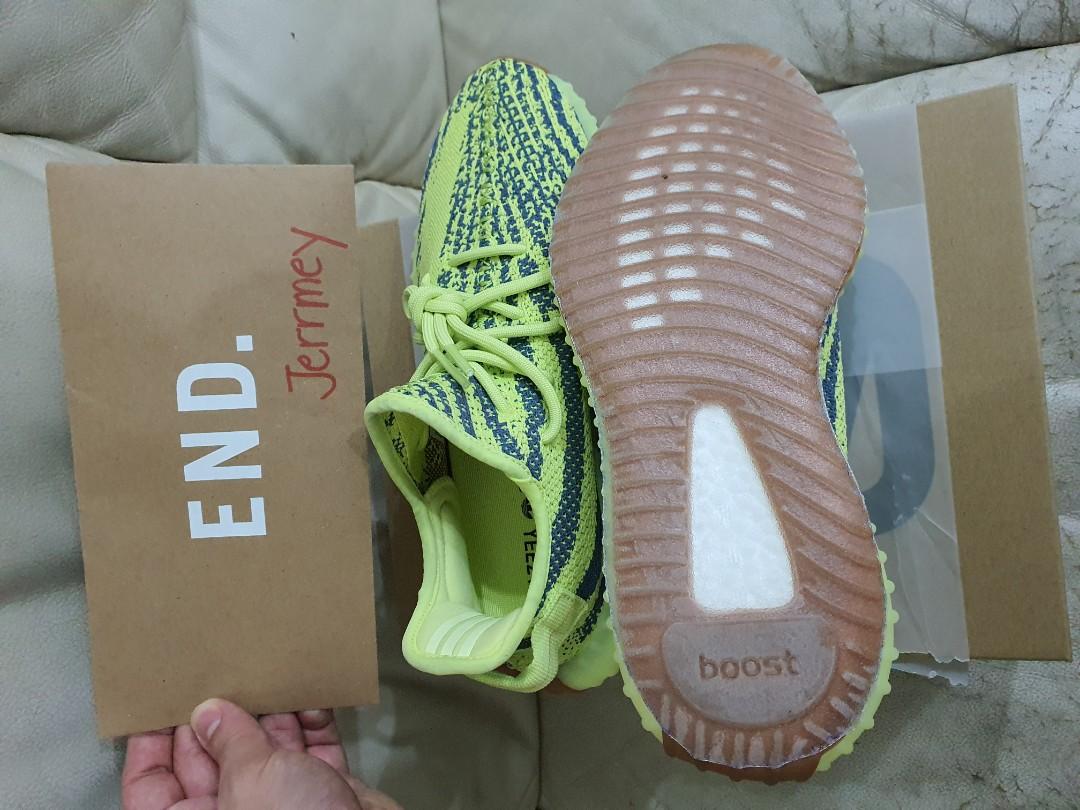 Yeezy boost 350 frozen lime Men s Fashion Footwear Sneakers on
