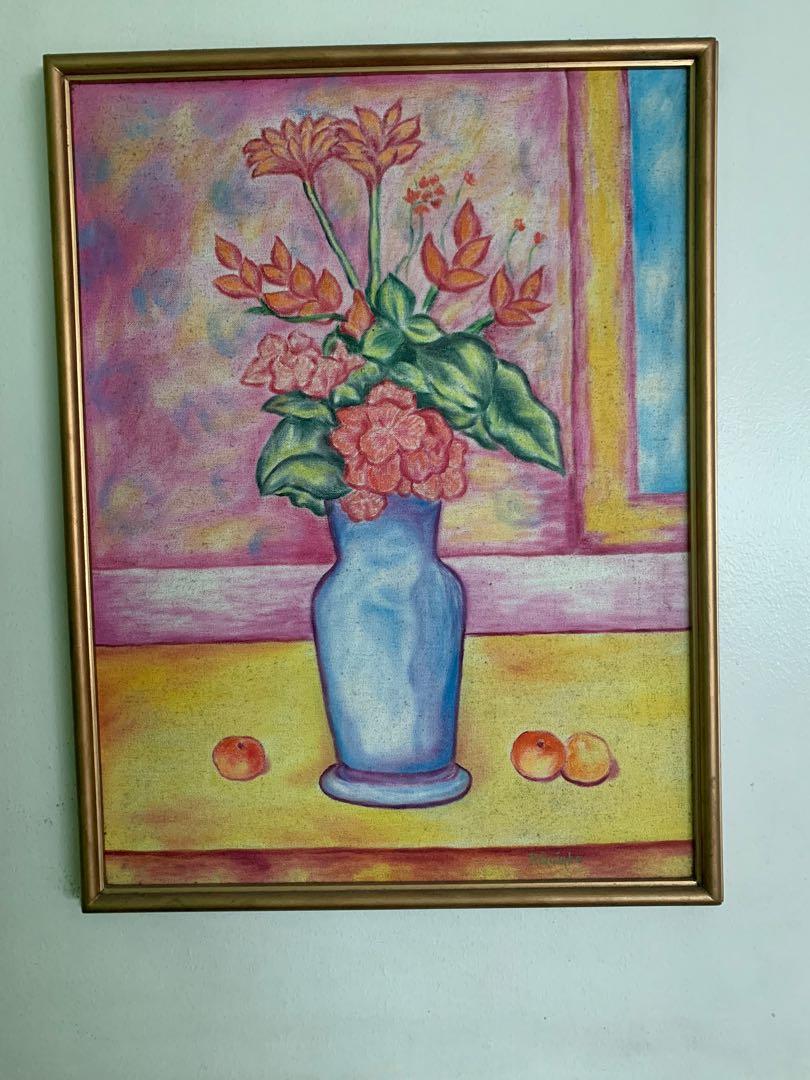 19x25” floral painting (Category: Art & Prints) located in San Juan City. Submitted by declutter_dens (Listing ID 278746574, Image 1). Description: .