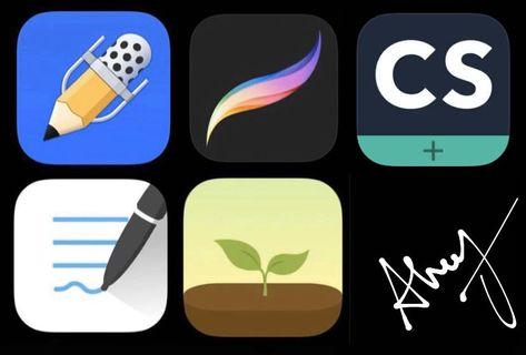 iOS Productivity Apps Notability GoodNotes Procreate Forests CamScanner - For iPad with Apple Pencil