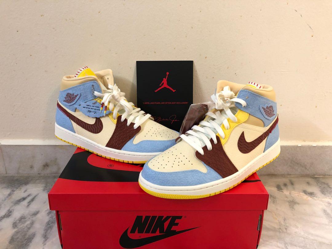 Air Jordan 1 Mid Fearless Maison Chateau Rouge Men s Fashion
