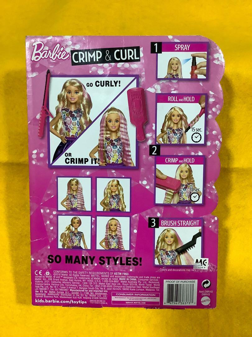 Barbie Diy Crimp Curl Hairstyles Doll Toys Games Action Figures Collectibles On Carousell Barbie Diy Crimp Curl Hairstyles Doll Toys Games Action Figures Collectibles On Carousell