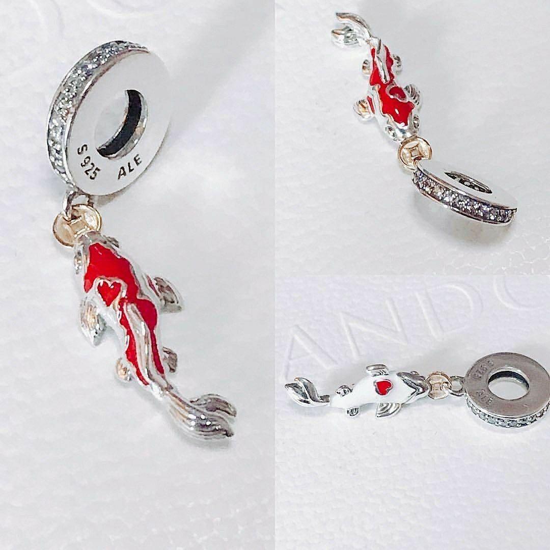 Bnis pandora Good Fortune Carp Fish Dangle Charm, Women's Fashion