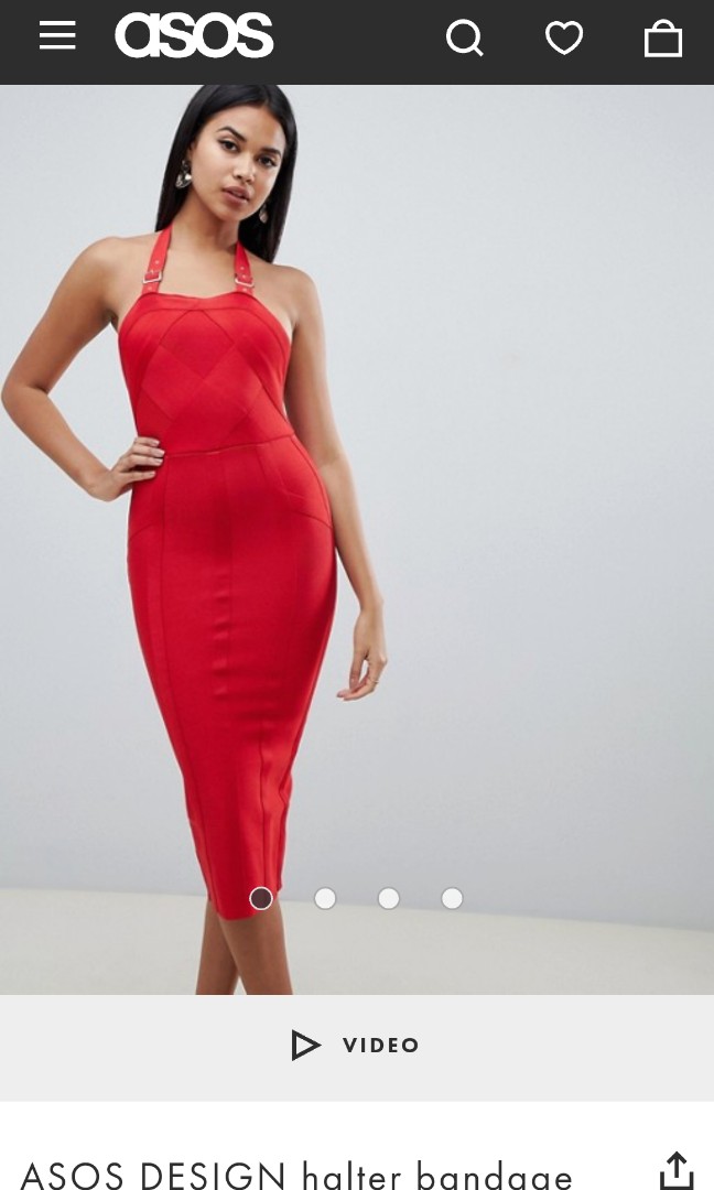 midi bodycon red dress