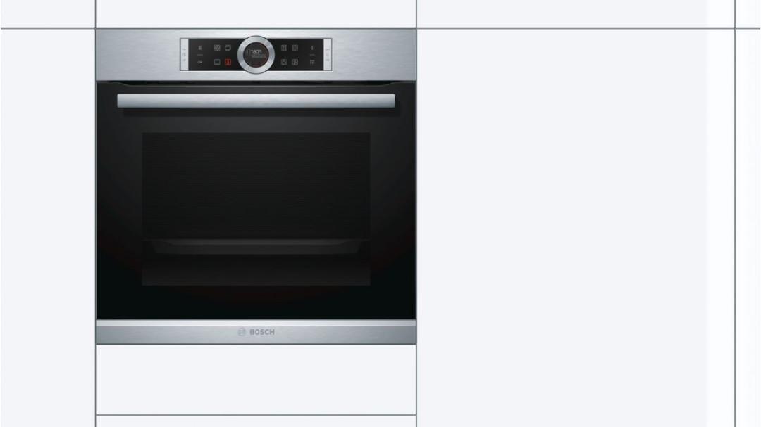 BOSCH SERIE 8 BUILD IN PYROLYTIC SELF CLEANING OVEN (HBG6753S1A), TV