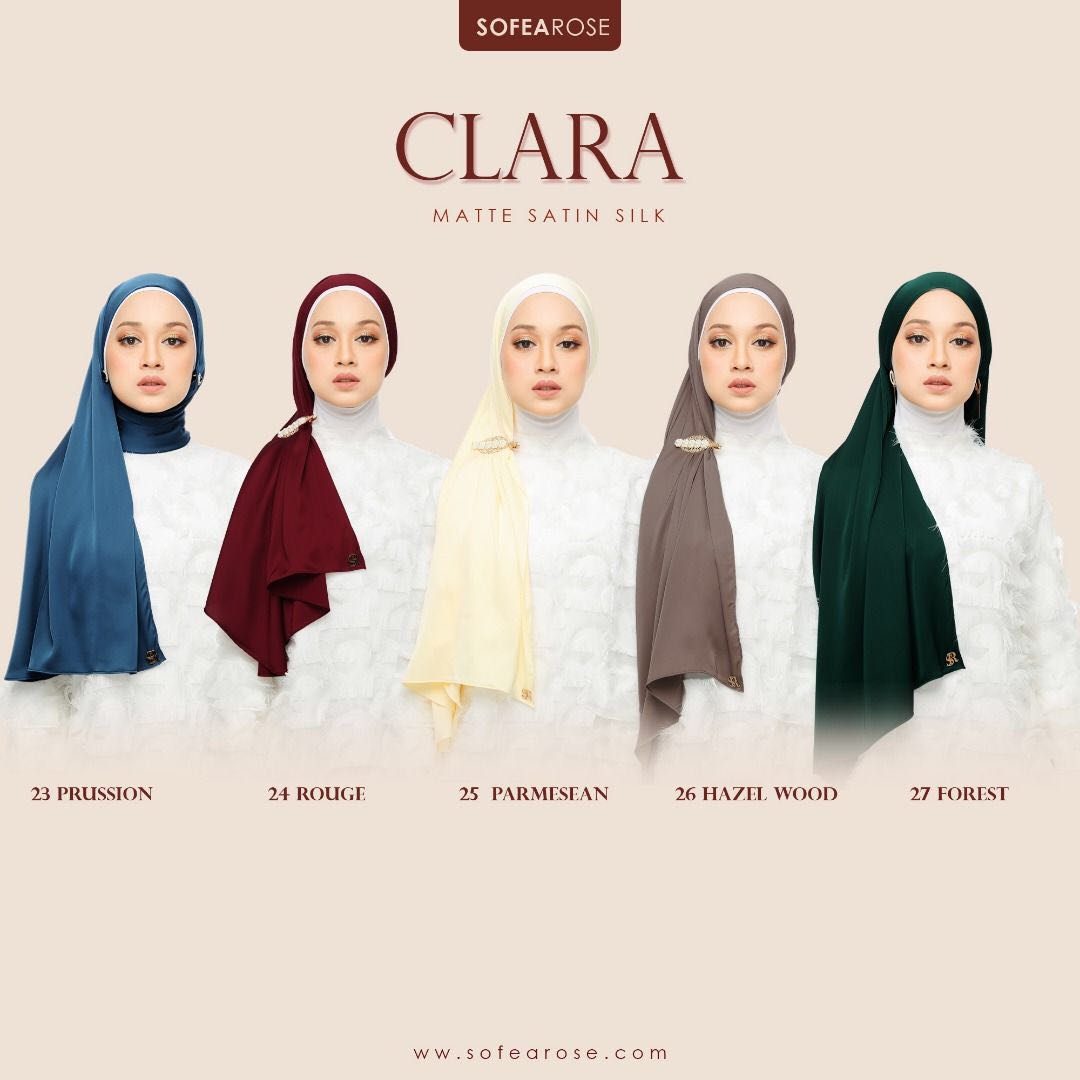 CLARA MATTE SATIN - LONG SHAWL Truly Muslimah