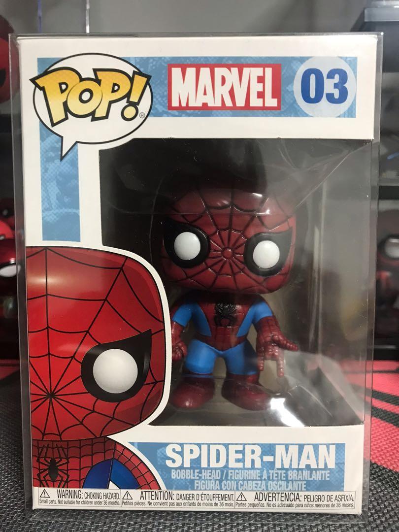 Classic Spider-Man (Red/Blue) Marvel Funko POP! #03, Hobbies & Toys, Toys &  Games on Carousell