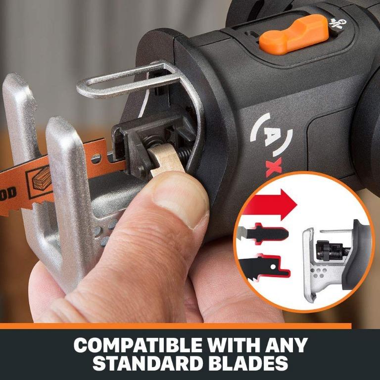 (HOT) WORX WX550L.9 20V AXIS 2in1 Reciprocating Saw and Jigsaw with