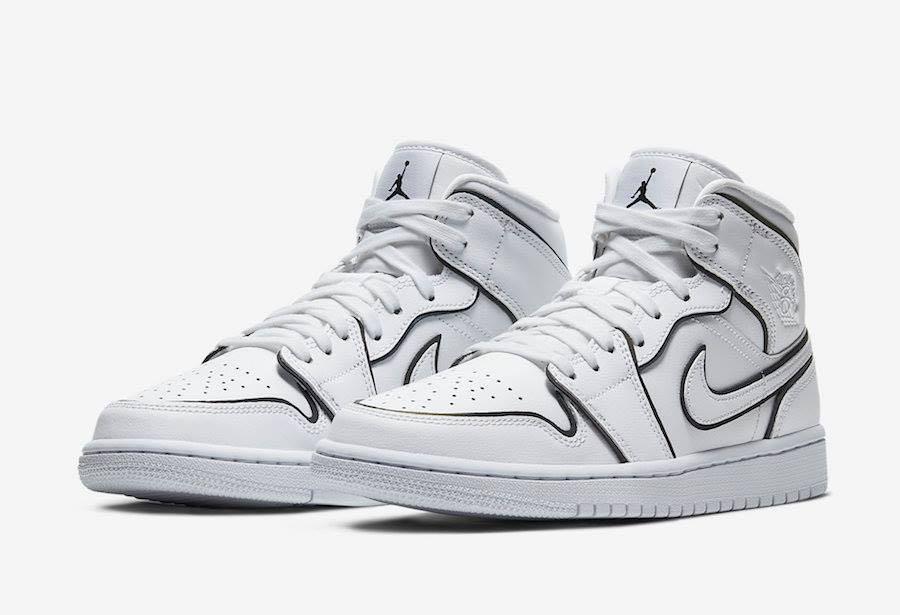 Air jordan 1 clearance mid black reflective