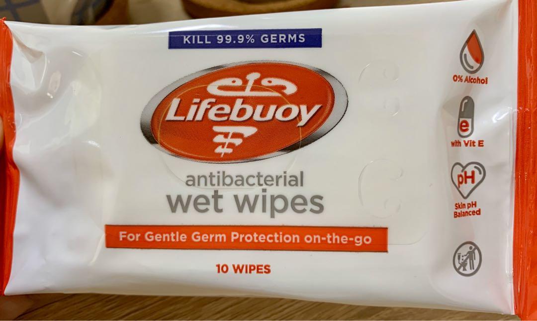 Lifebuoy Antibacterial Wet Wipes X 5, Everything Else on Carousell