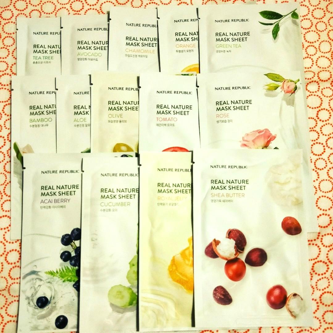 Nature republic face mask, Health & Nutrition, Face Masks & Face