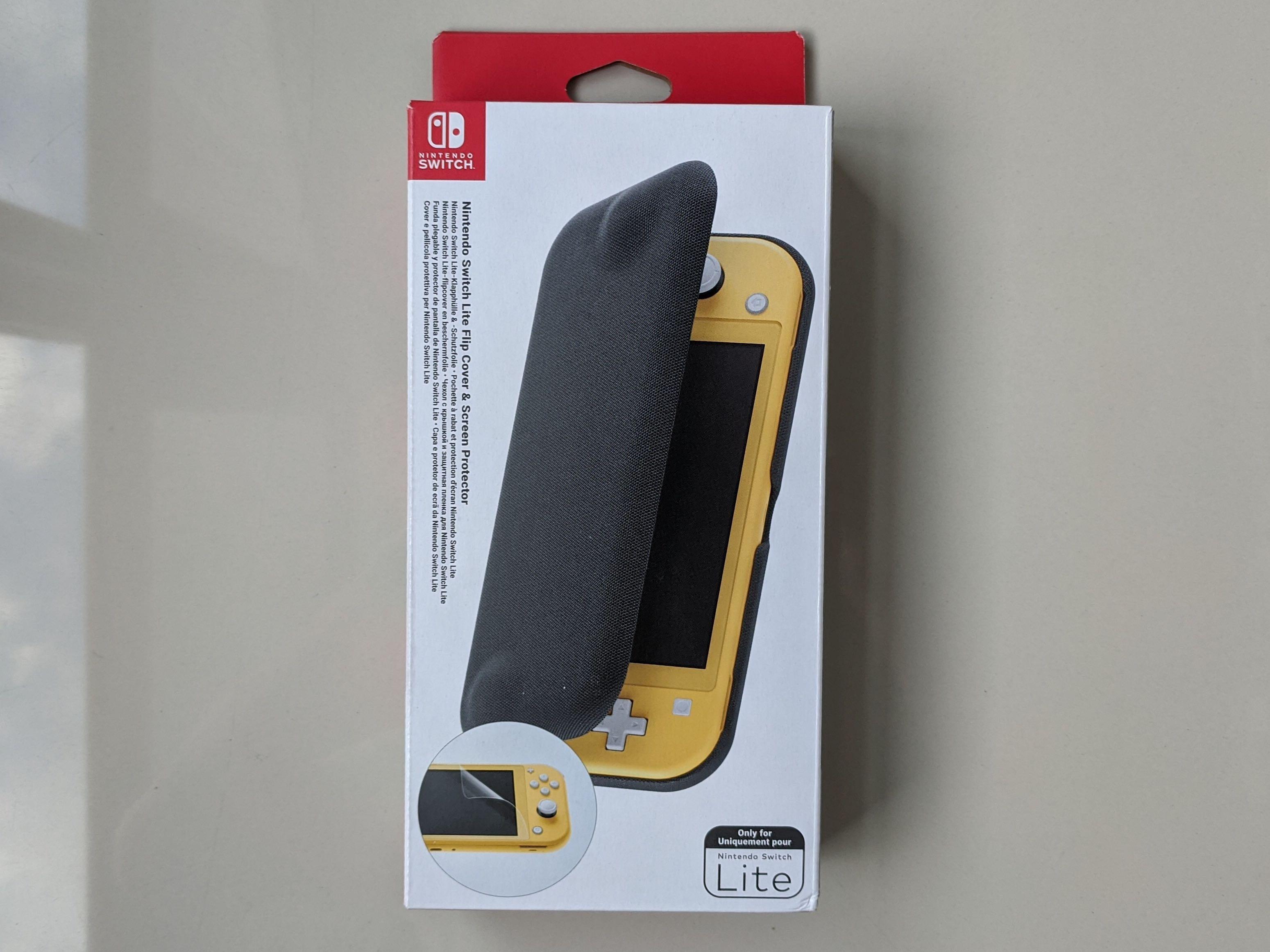 nintendo switch lite flip cover and screen protector