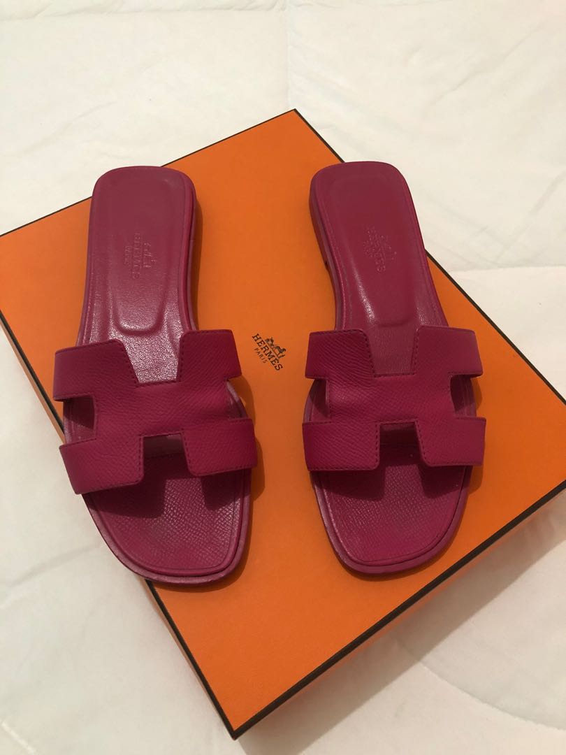 Oran Sandal, rare color,rose/fuchsia 6.5, Women's Fashion, Footwear, Flats  u0026 Sandals on Carousell