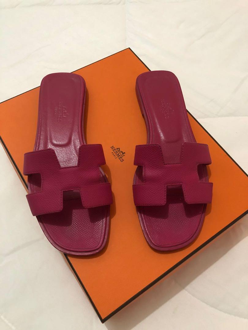 Hermes fuchsia store oran sandals