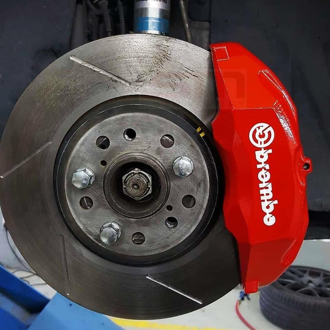 Peugeot Brake Caliper Painting RED with custom Brembo Logo, Auto Accessories on Carousell