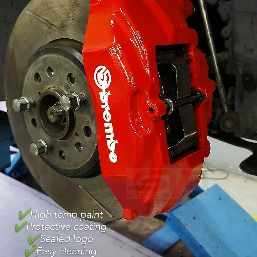 Peugeot Brake Caliper Painting RED with custom Brembo Logo, Auto Accessories on Carousell
