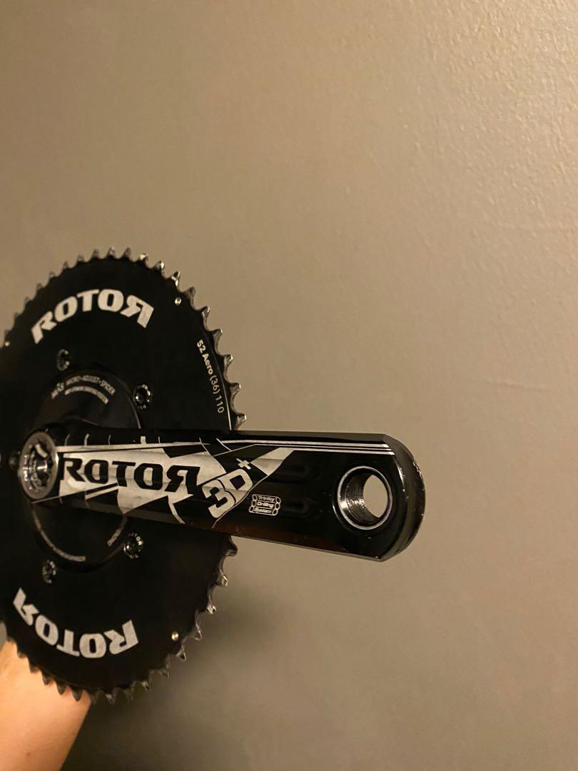 Rotor 3D+ Crankset with Aero NoQ Rings (52/36), Sports Equipment