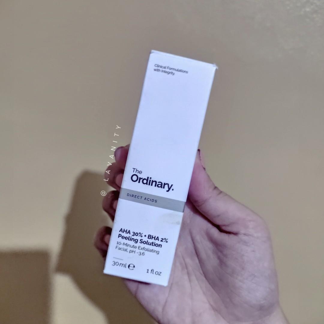 SALE!!! The Ordinary AHA + BHA Peeling Solution (Category: Face Care) located in Quezon City. Submitted by lavanity (Listing ID 278850370, Image 1). Description: 95% full!!! Only used twice. 101% authentic! Pls check out my reviews here and in my Shopee account --> shopee.ph/lavanity.