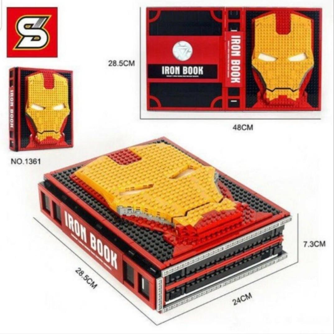 SY1361 Marvel Avengers Iron Man Building Blocks Book with 52