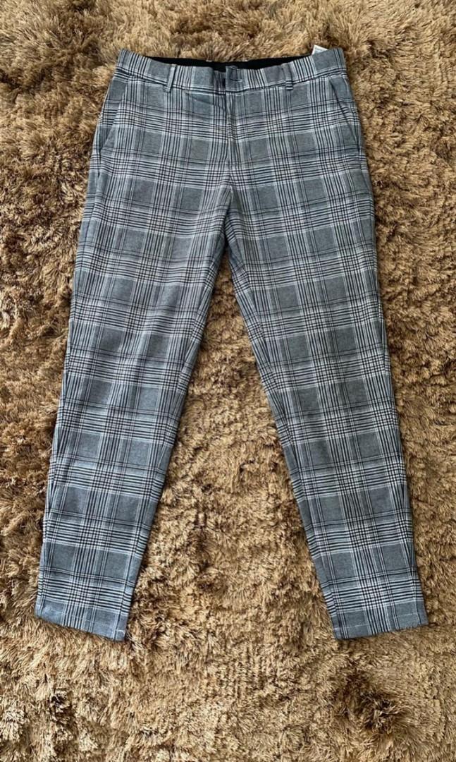 Tartan Pants Bershka Fesyen Pria Pakaian Bawahan di Carousell