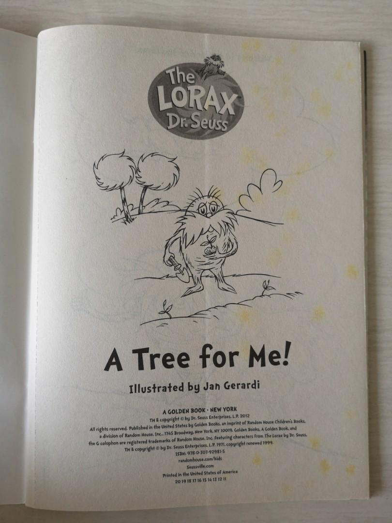 The Lorax Dr. Seuss: A Tree for Me! Sticker Activity Book ...