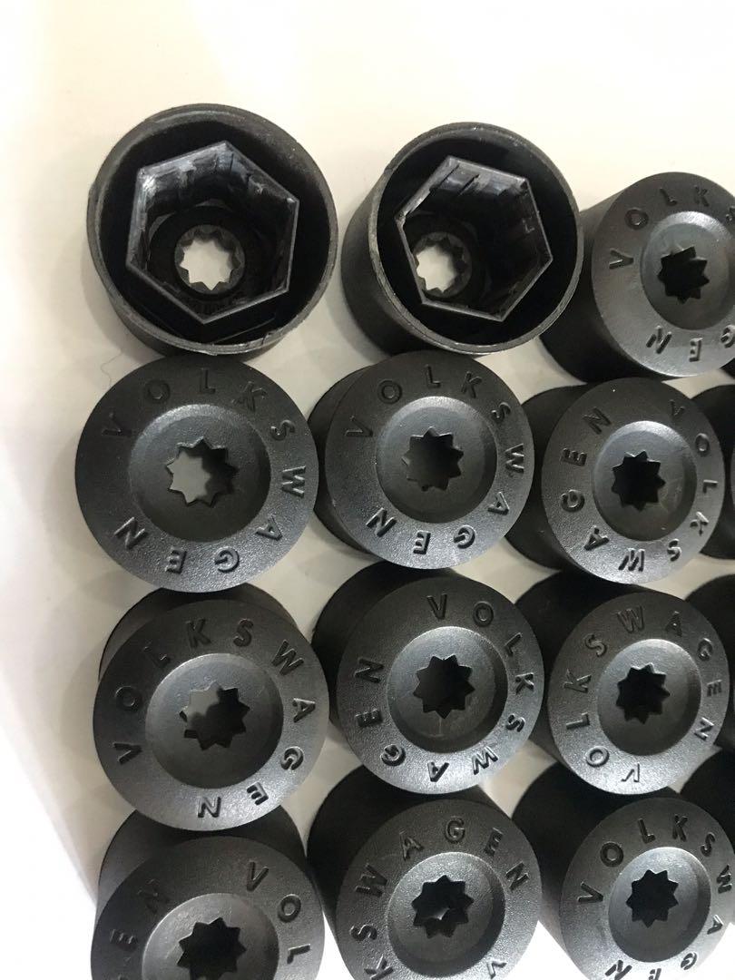VW Wheel bolt covers Jetta Golf Scirroco Passat, Car Accessories, Tyres