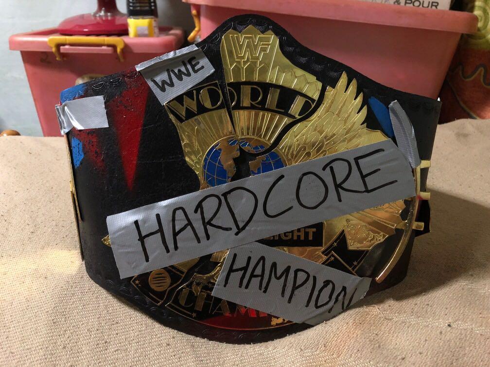 WWE World Hard Core Championship Belt Real Leather Adult Size Replica 