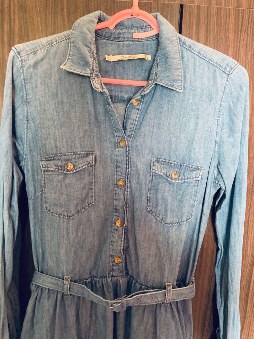Zara denim dress uk 2025