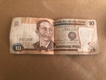 Old 10 Peso Bill